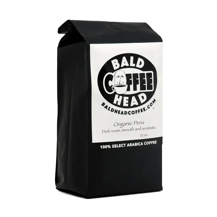 Bald Head Coffee - Organic Peruvian Dark Roast- Ground
